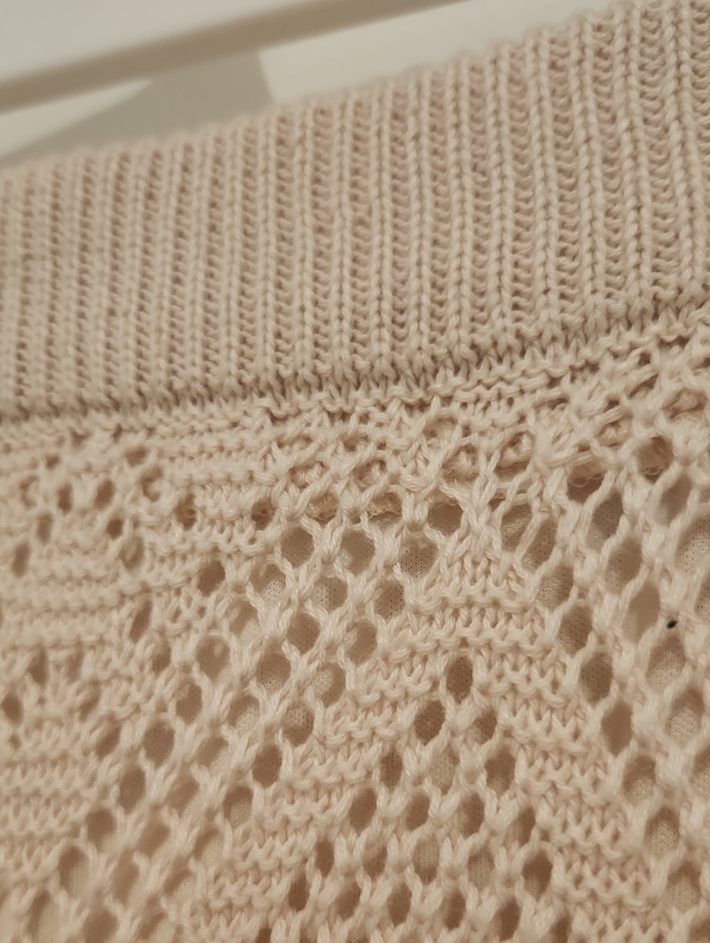 Freshman 1996 Neutral Cream Crochet Knit Midi Skirt Bohemian - Picture 5 of 8